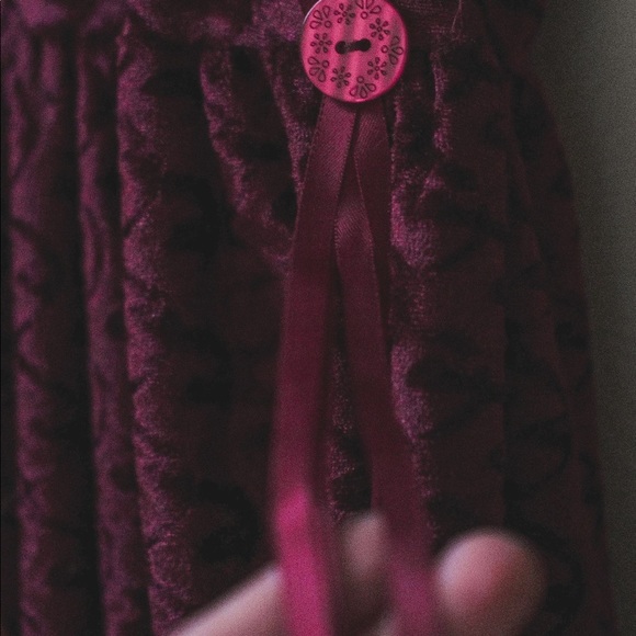 Home sewn deep pink velvet dress - Picture 6 of 6